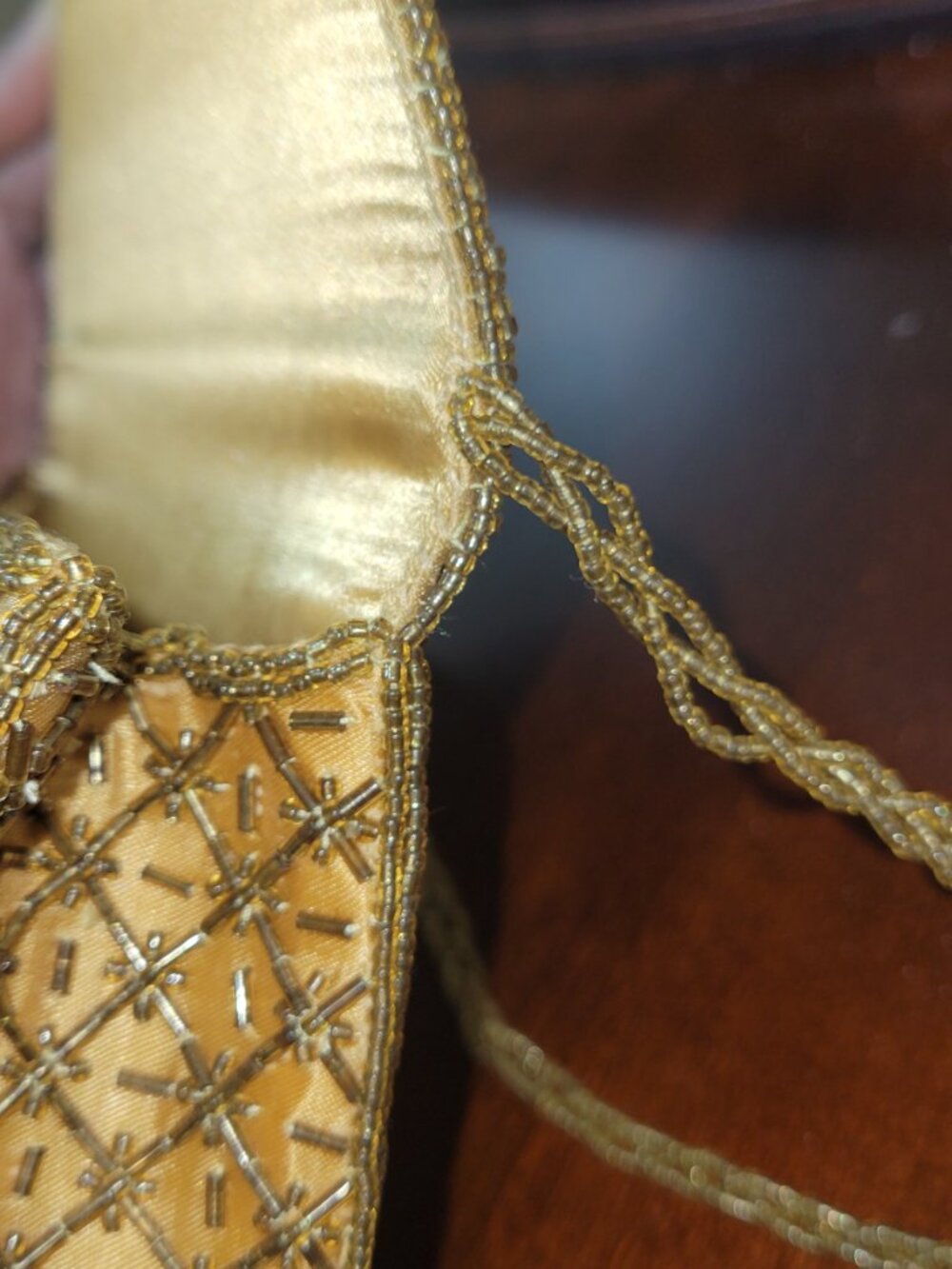 Carlo Fellini Gold-Tone Clutch with Strap and Textile & Bead-Embroidered Clutch - Picture 14 of 16